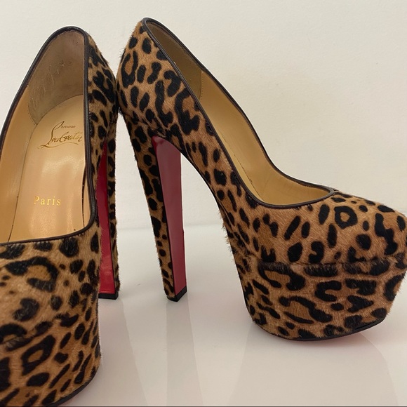Christian Louboutin Animal Print High Heels with Platform - Picture 13 of 13